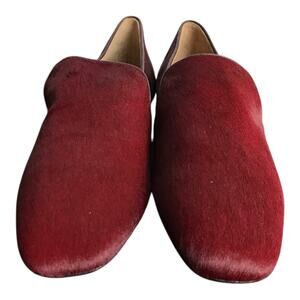The Row Alys Loafer Women US 9.5/10 EU 40 Red Burgundy Suede Slip On Dust Bag